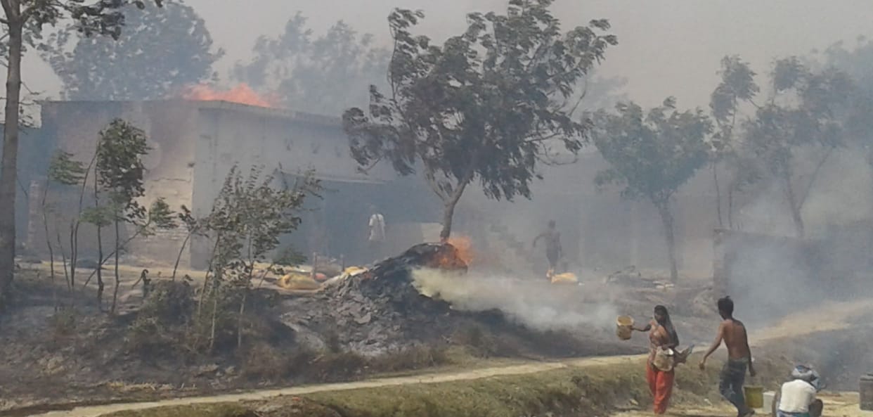Not issued fire havoc, many homeless