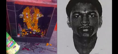 young man cut his throat in front of the statue in the shani temple