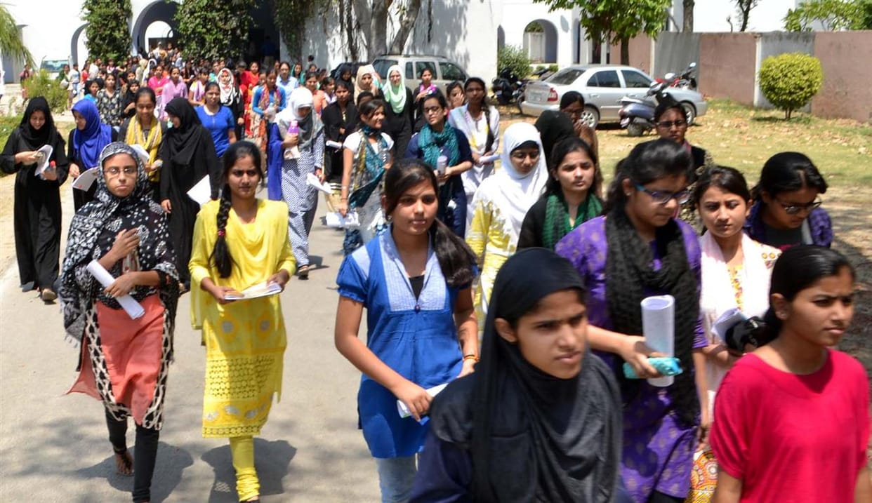 BTech entrance exam were caught with mobile