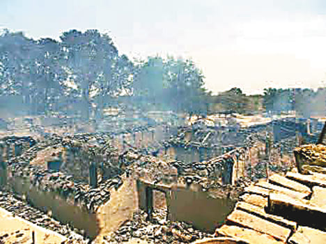 60 houses burn spark litter