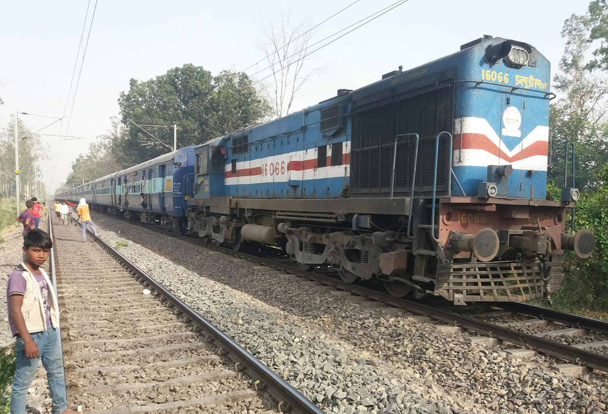 train stand due to fire