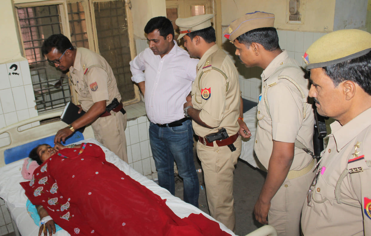 lady injured in firing