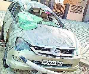 Upturned car tire bursts uncontrollably, woman killed, four injured