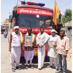 sonipat news, hindi news, cow, saint, gujarat