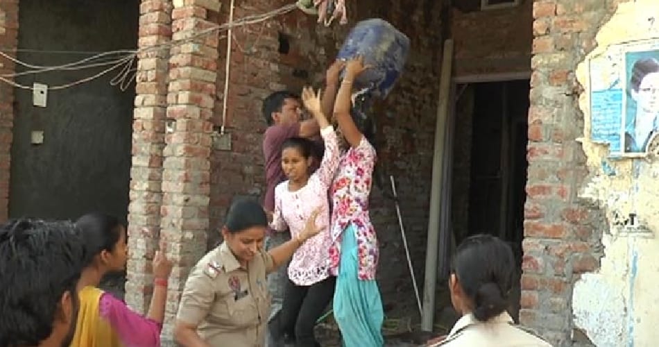 suicide incident, encroachment case, lady try to attempy suicide with children, sangrur, punjab