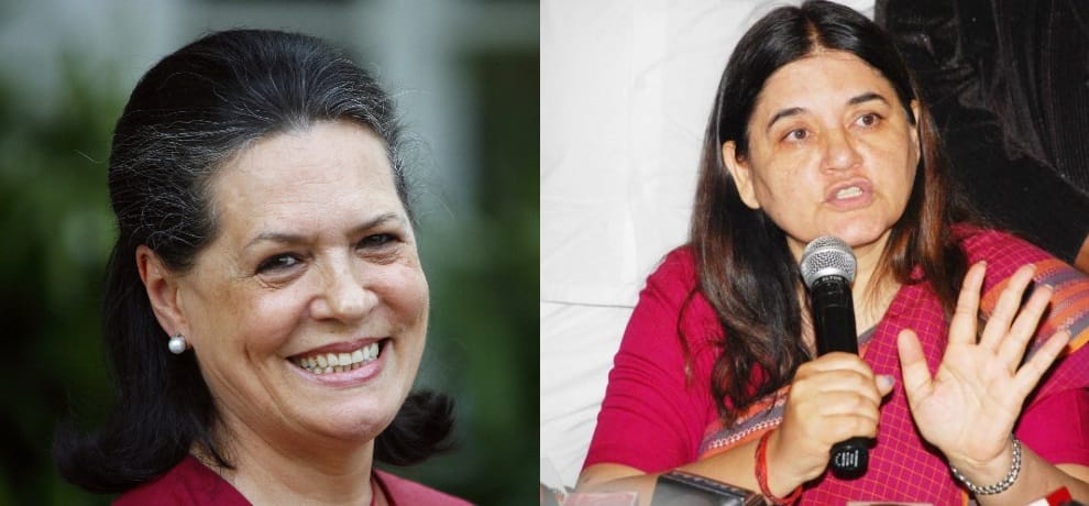 maneka gave the example of sonia Gandhi to fight corruption