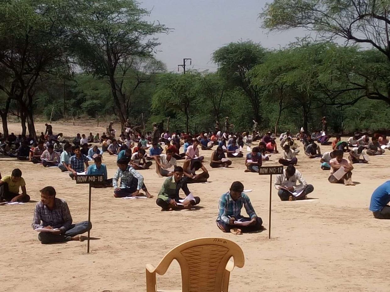 The written examination paper out of the Army