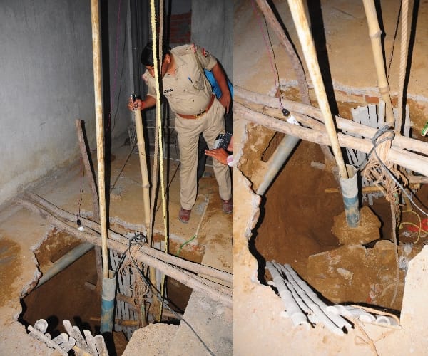  A labourer Falls in a pit In Lucknow.