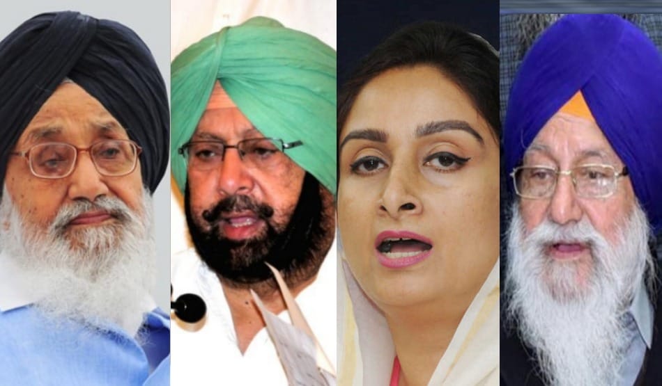 twitter war in sukhbir badal, parkash singh badal and captain amrinder singh before election