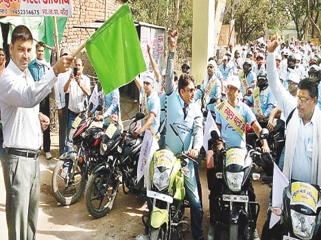 Bike Rally , brought out by teachers for educat