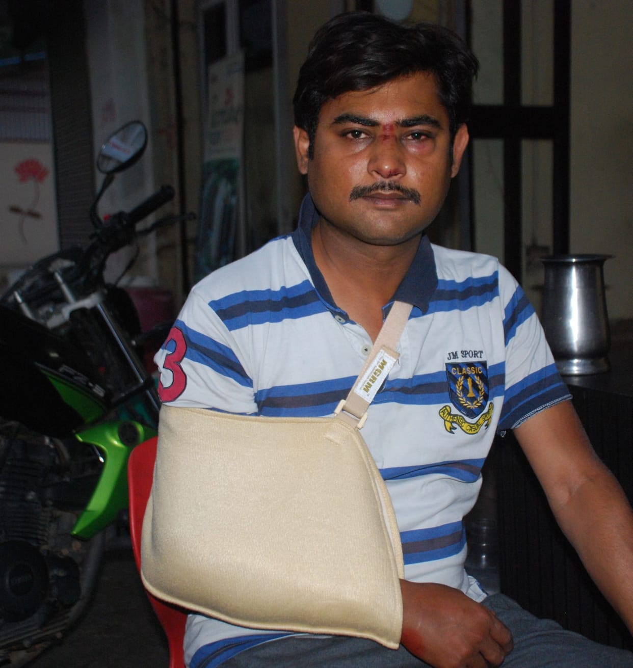 Helmet saved the lives of business
