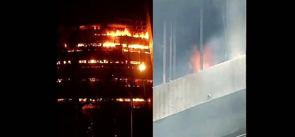 natural history museum still burning, 6 fireman injured