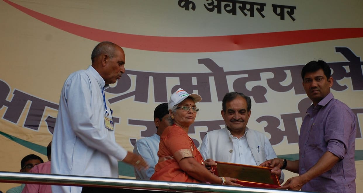 PM's respect to the two village heads of district