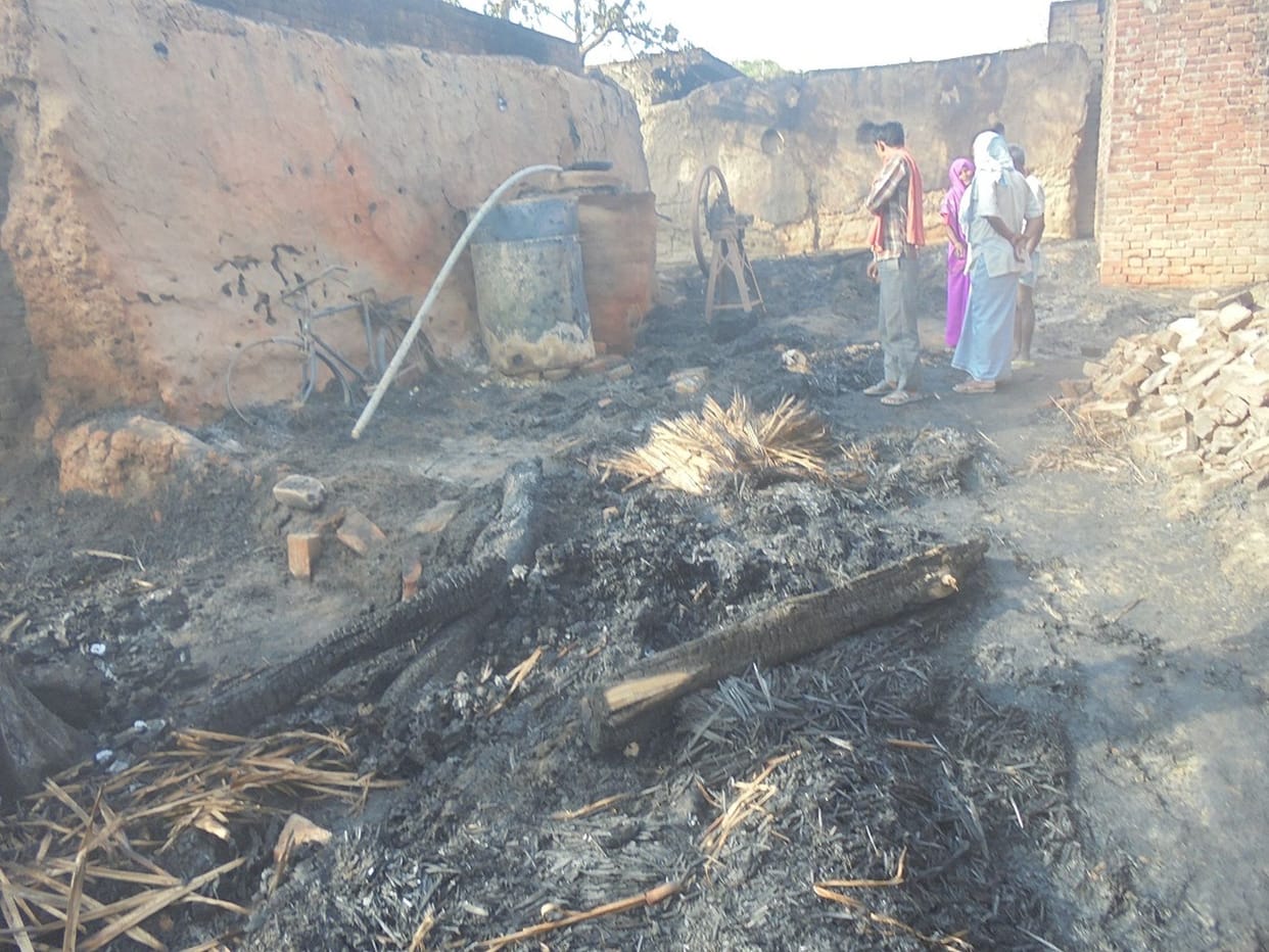 The ash from the fire 38 houses