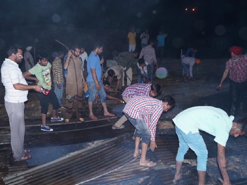  Cow shed, short circuit, fire, accident avoided, Sangrur