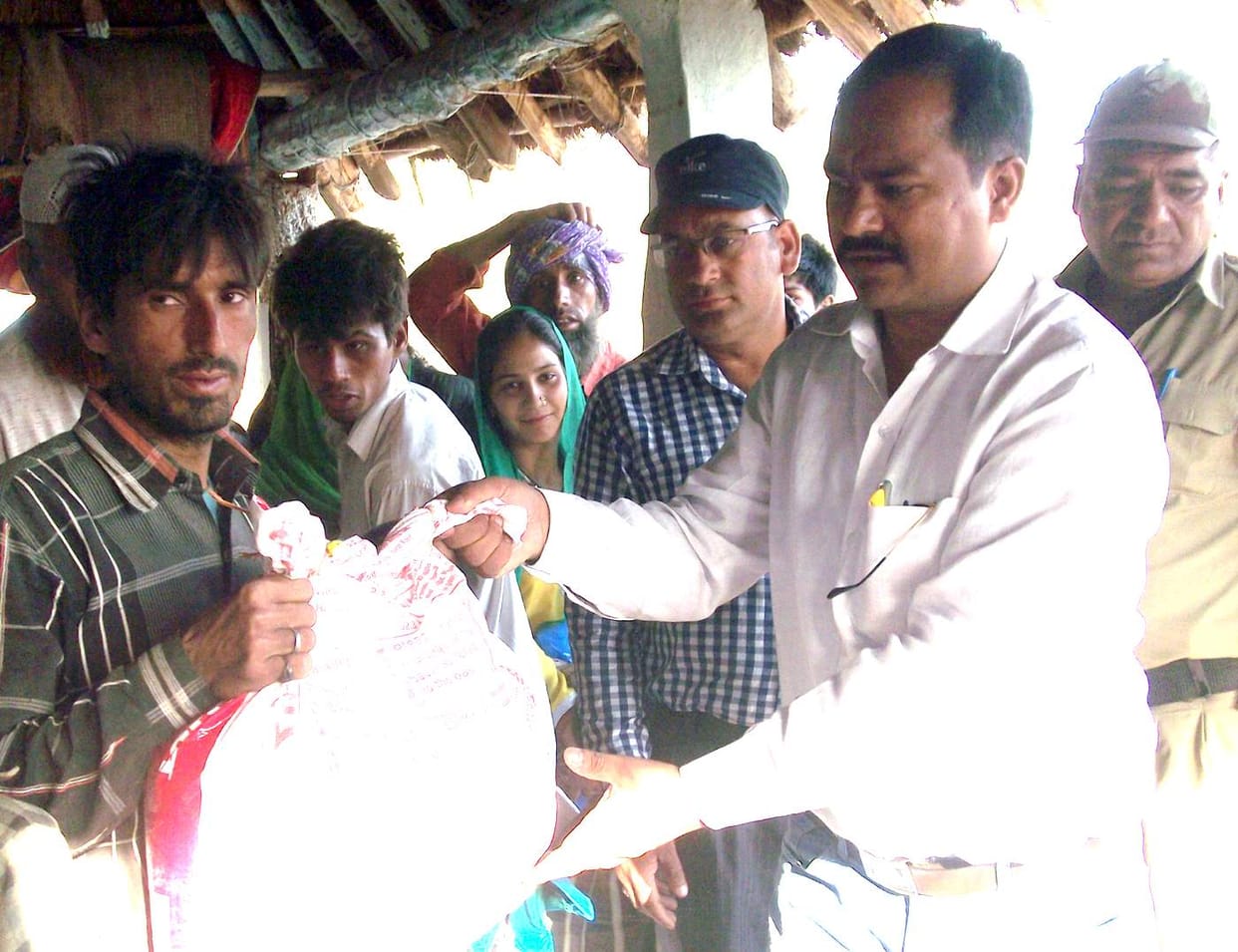Fire authorities distributed relief supplies to victims