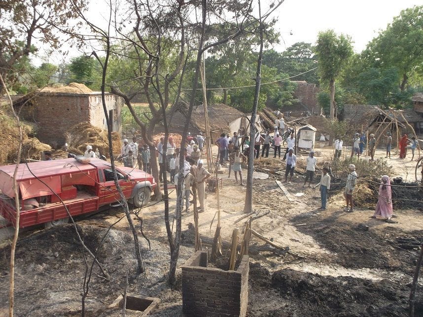 57 houses burnt, man died
