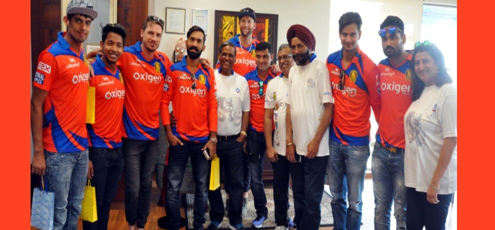 Gujarat Lions team reached to Gurgaon