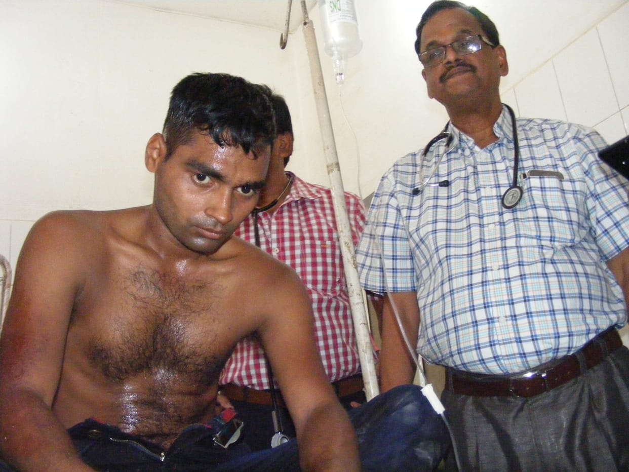 Bullets fired at the prisoner on muscle