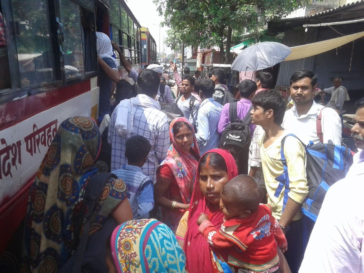 due to Lack of buses, passenger upset
