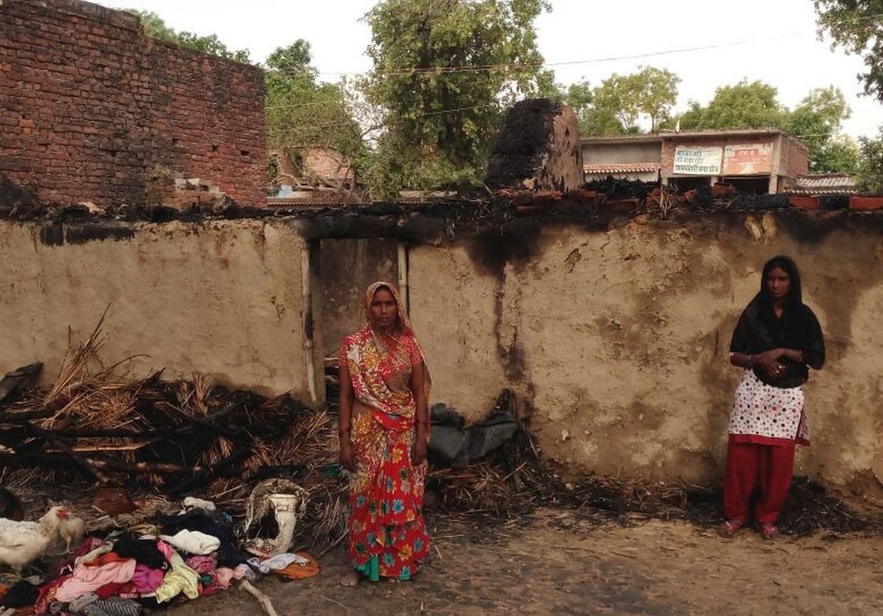 nine mud houses fired