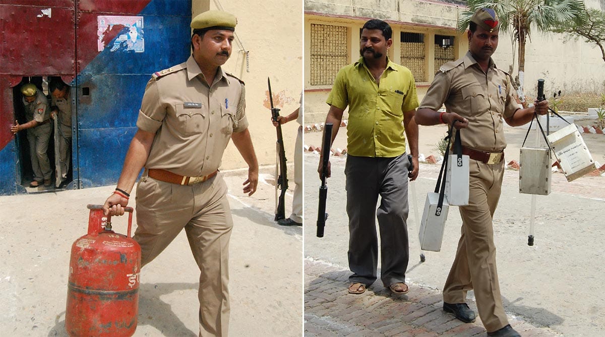 prisoners want to cylinder blast in deoria jail
