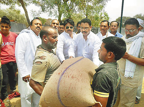 Distributed relief items to fire victims