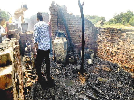 fire in two village