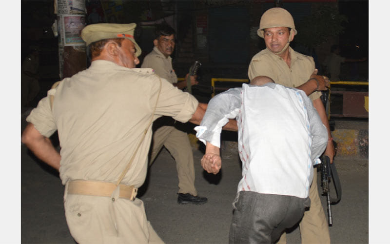 one killed in baghpat police firing