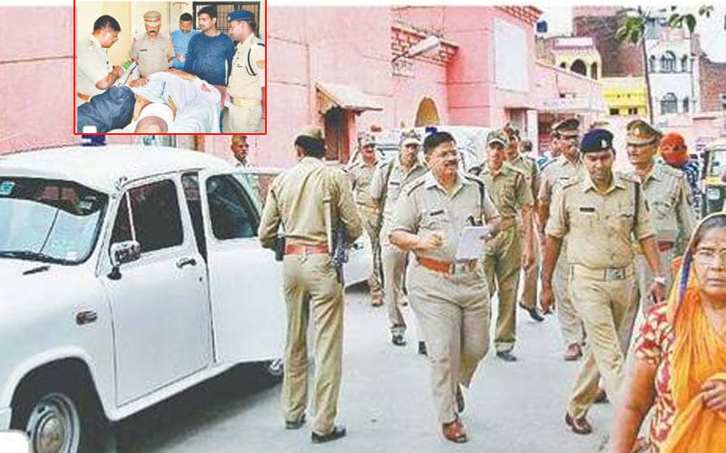 up police sub inspector injured in an encounter in basti