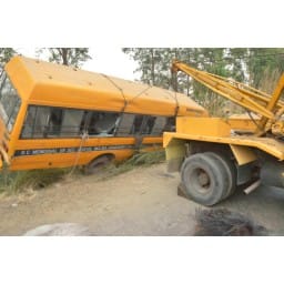 bus mishappining,child&mother death ij jhajjar.