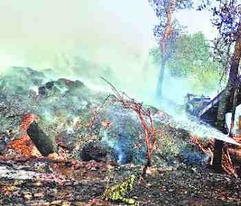 Plywood Factory fire, damage of 12 million rupees
