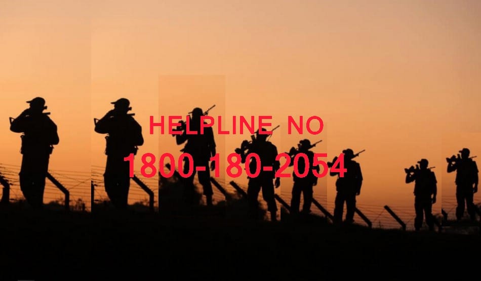 helpline number release for army personnel or family member for problems