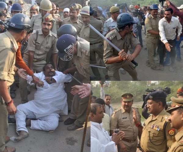 lda demolishes illegal building of sp leader rampal yadav