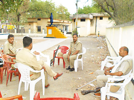 Ambedkar's statue at the break bsp Ruckus
