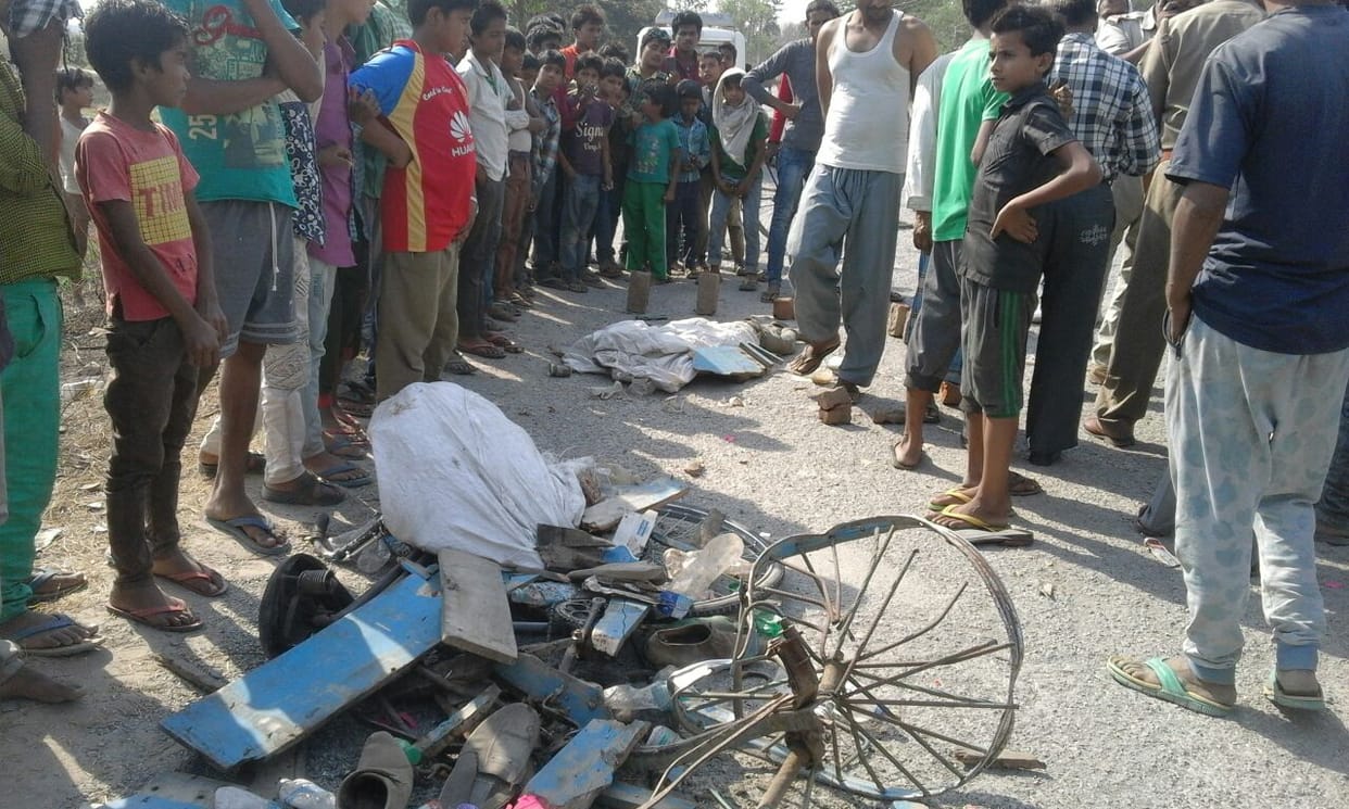 Uncontrollable child trampled by truck, killed