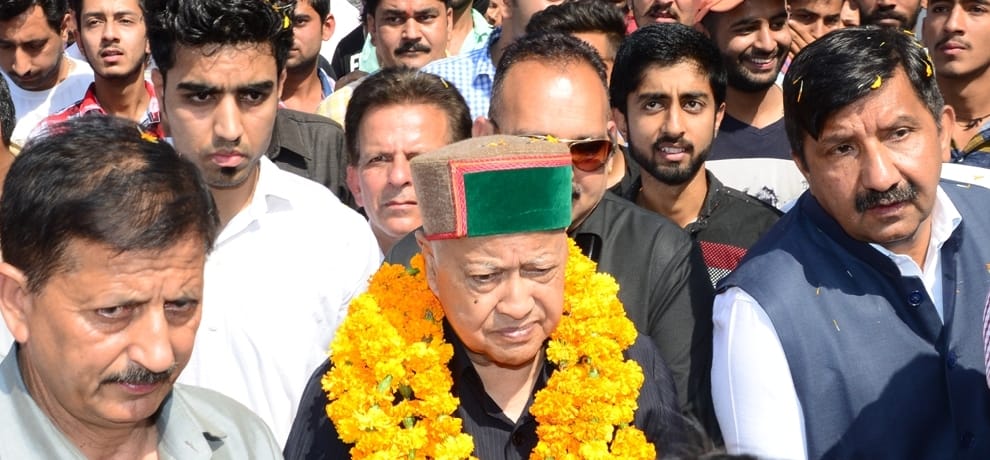 CM virbhadra singh statement for party leader at una.