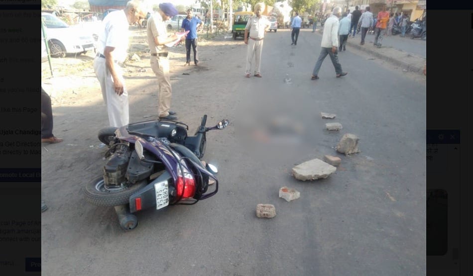 Motorcycle skid leaving rider dead