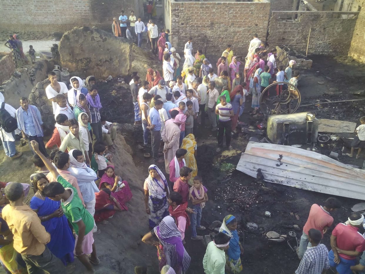 Dalit colony fire, scorched by the couple's death
