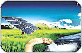 Fifty of the district in the village Solar water pumps take