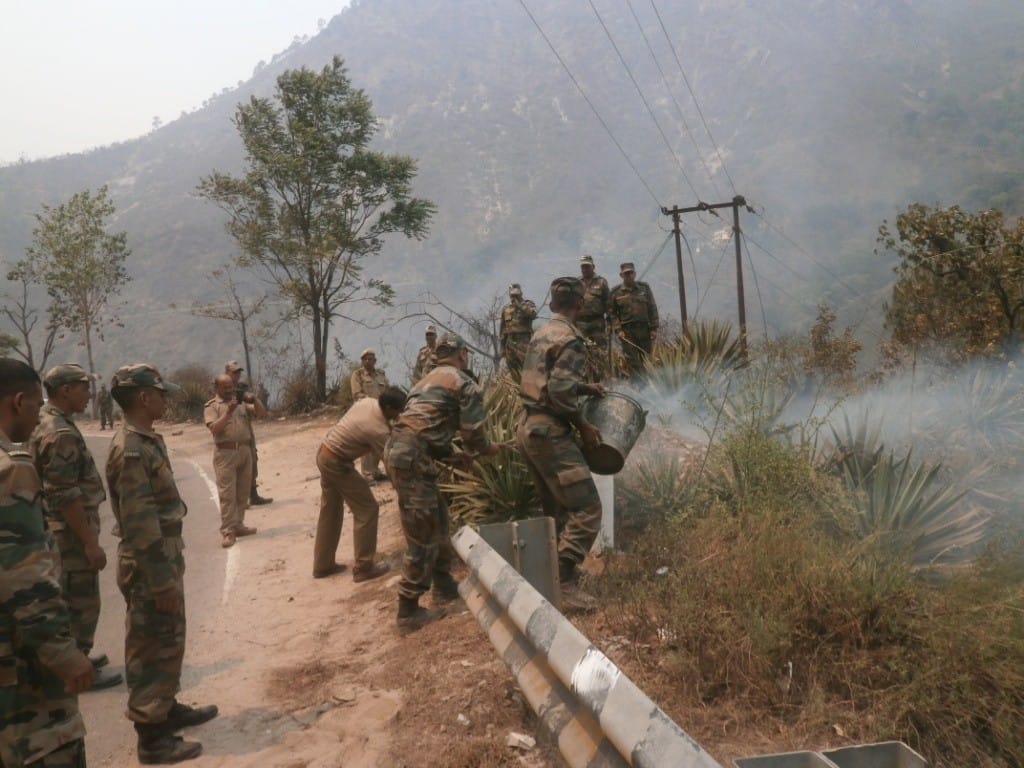  Army forest firefighters came in Rudraprayag