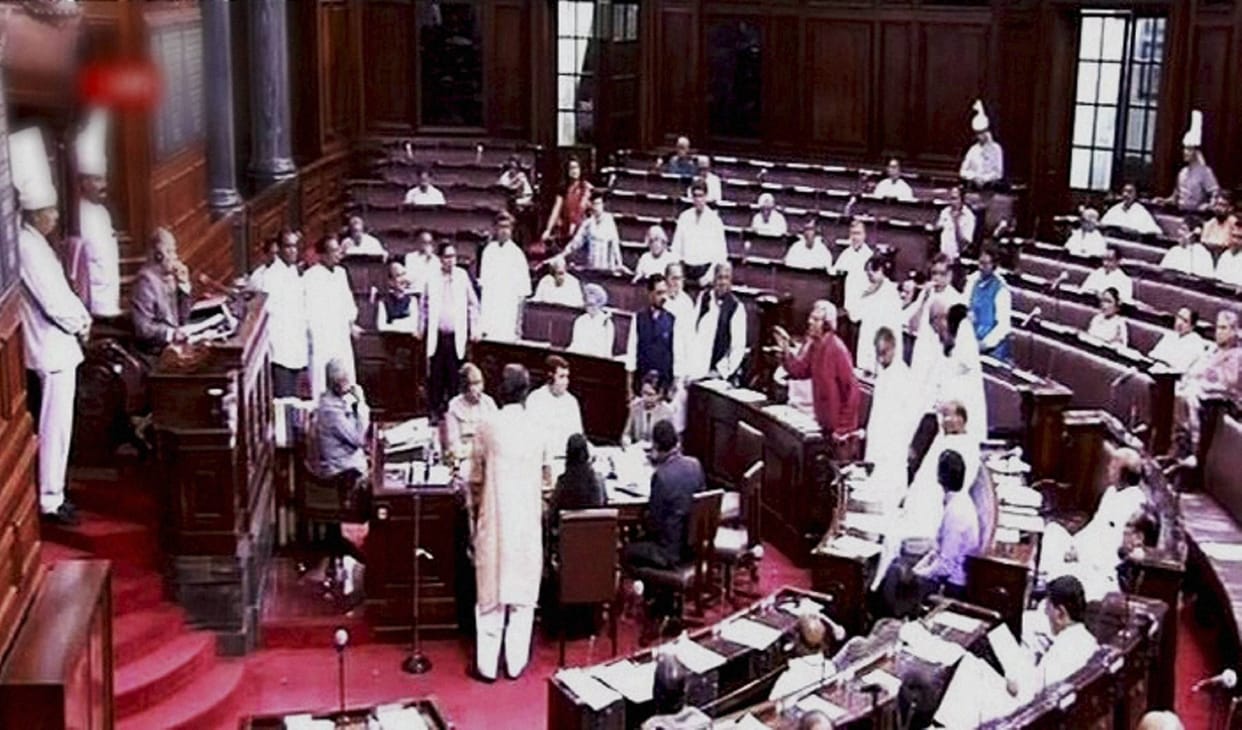  disruption in rajya sabha on AgustaWestland