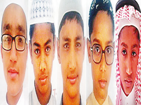 At the age of nine, five children became Hafiz