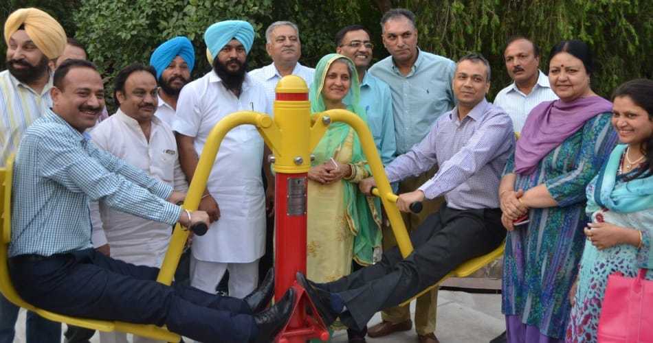 open air zym, mayor arun sood, nagar nigam, chandigarh bjp, chandigarh congress, chandigarh 