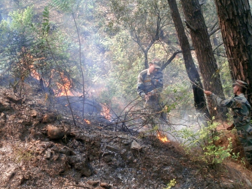 Massive Fire Breaks Out at Army Camp in Kupwara District Jammu Kashmir