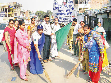 Sweep by the message of sanitation