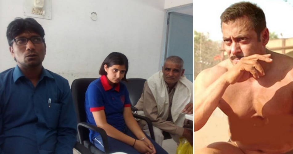 salman khan, salman movie sultan shooting, salman fan hisar blind girl rachna
