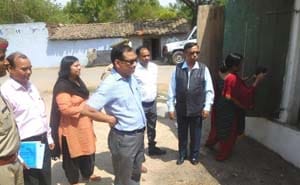 Dried cow dung hounded into the school toilet
