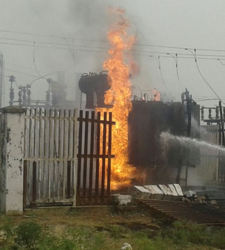 Bansi's electricity sub-station transformer fire