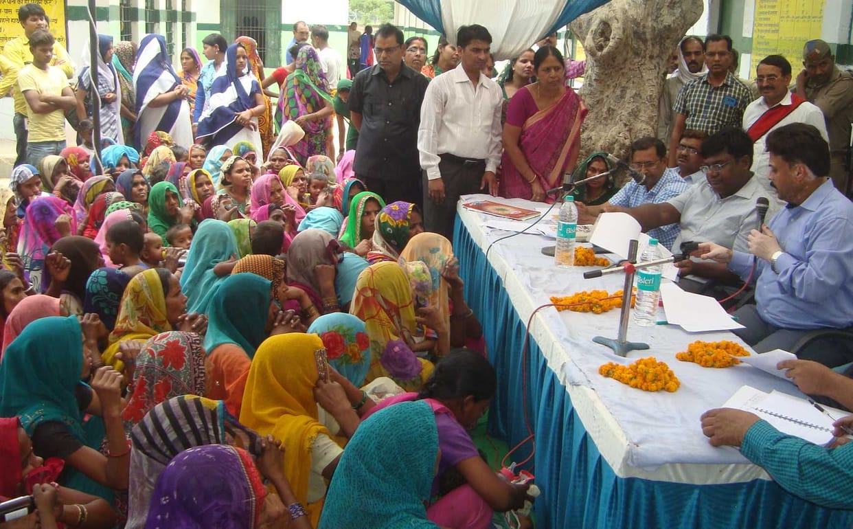 Villagers put complaints Showers